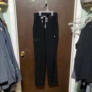 Figs Black high waisted yola size small tall